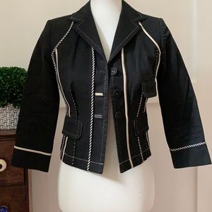 Anthropologie black and white jacket blazer, 6P